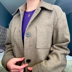 Zara Beige Shacket / Overcoat